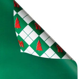 Material de ramo navideño de doble cara impresión en color bolsa kraft papel de flores caja de regalo papel de regalo de navidad