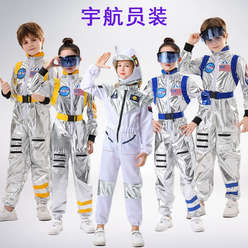 Костюмы для детей-космонавтов для мужчин и женщин Космический пилотный комбинезон школа астронавт одеваются костюмы для Хэллоуина