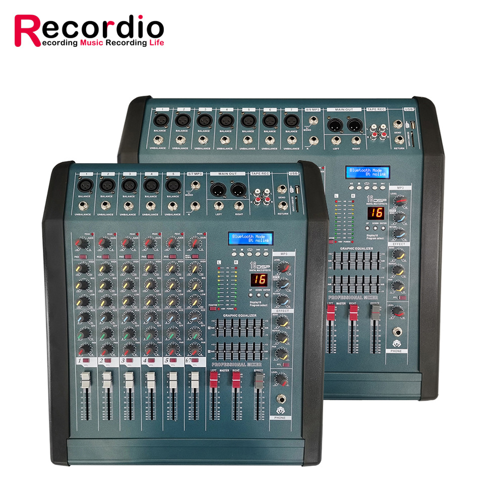 GAX-608 专业6/8通道大功率功放调音台 带16DSP蓝牙均衡器调音台