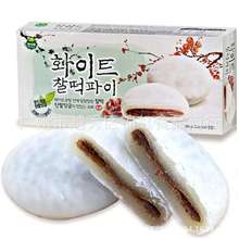 韩国 韩美禾红豆味夹心打糕  糕点零食186g*12/箱甜味麻薯全年