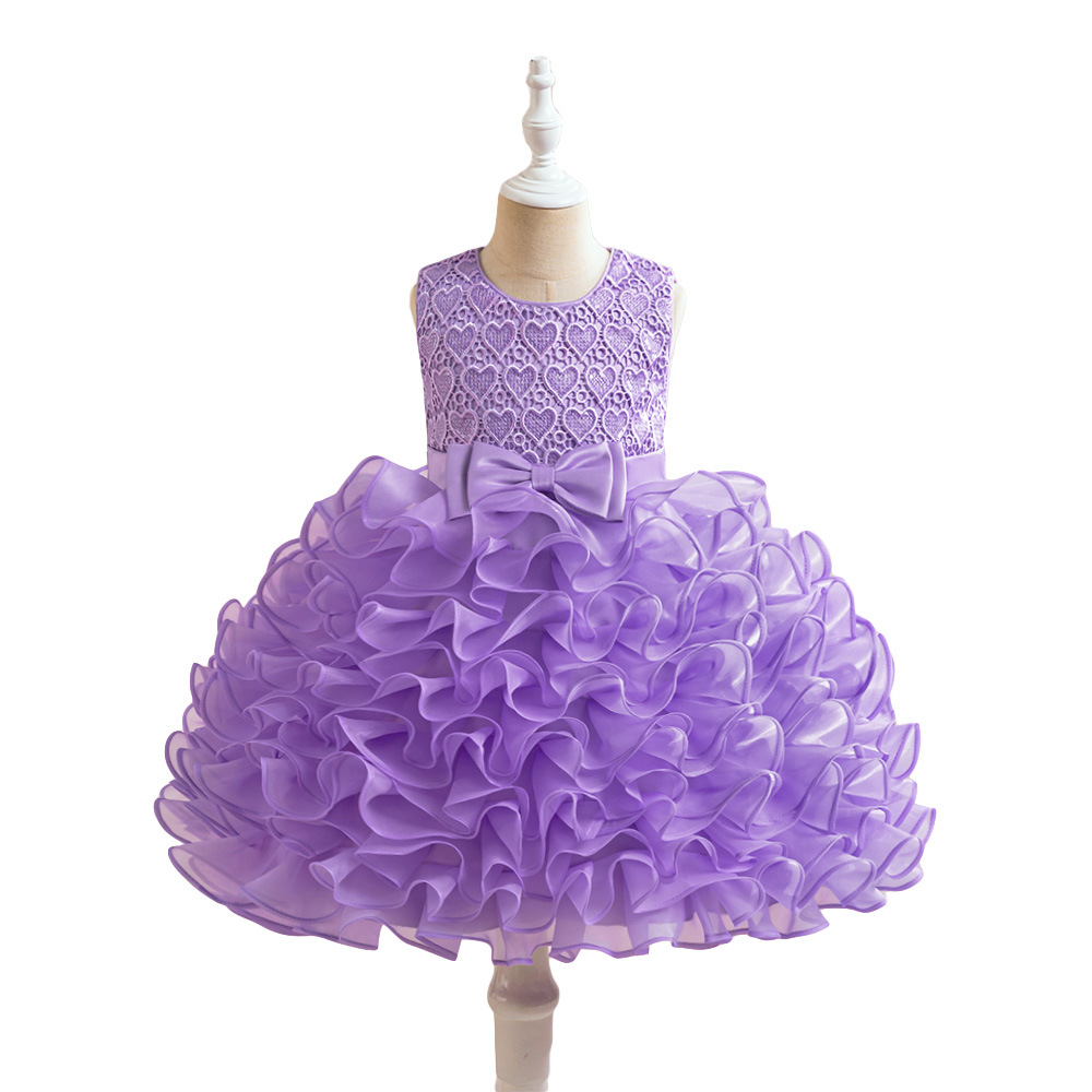 Nuevo vestido de desfile de chicas europeas y estadounidenses arco bajo vestido de pastel estereoscópico vestido de piano
