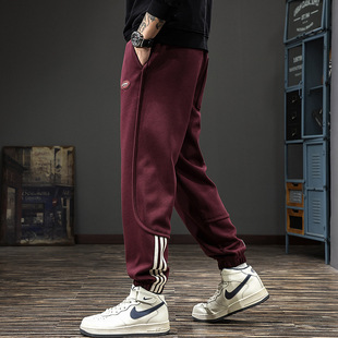 Autumn High-End Modal Sweatpants Men's American Three-Stripe Striped Leggings Sports Pants Trendyy Splicing Casual Pants