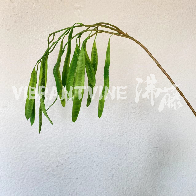 仿真植物豌豆荚婚礼造型垂吊豆角扁豆花家居软装艺术背景装饰绿植