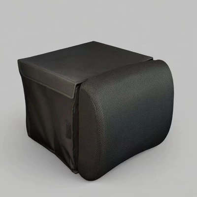 Car Storage Box with Lumbar Car storage bag/box - storage-lumbar-support-2-in-1-cover