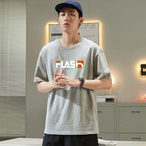 Summer New Trendy Brand Replication Short Sleeve Men's Korean Style Slim Fit Men's Top Fashionable Matchable Simple Short Sleeve Men's Top