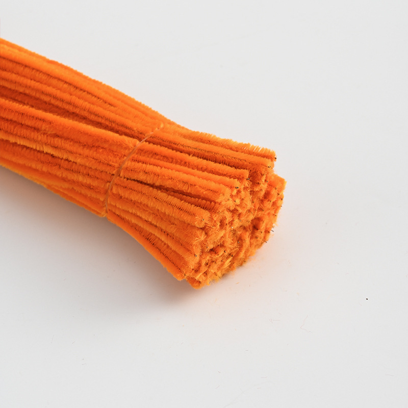 Mayorista 8mm ultra-denso de lana hecha a mano para niños diy puzzle juguete material de ramo paquete de color macarón barra de torsión