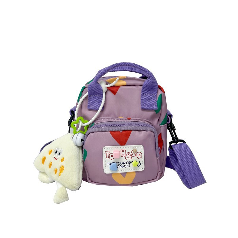 Bolsa de cinturón universal para niños amor en forma de corazón, bolsa de cinturón de chicas super lindas para salir, caricatura coreana, bolsa de cinturón de moda