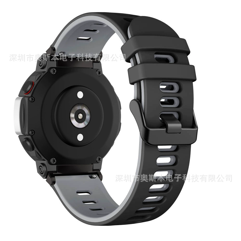 Ремешок для часов (Amazfit) T‑Rex 2, двухцветный силикон, 22 мм, 8 цветов