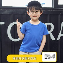 定制童装圆领短袖T薄款韩版儿童纯色纯棉T恤来图加工贴牌代工工厂