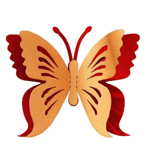 Marriage supplies 3D gold-colored small butterfly wedding room decoration creative romantic wedding bedroom living room decoration small accessories