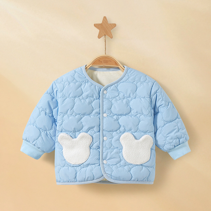 Ropa de algodón para bebés otoño y invierno, chaqueta de algodón gruesa para niños y niñas, abrigo de algodón cálido para bebés.