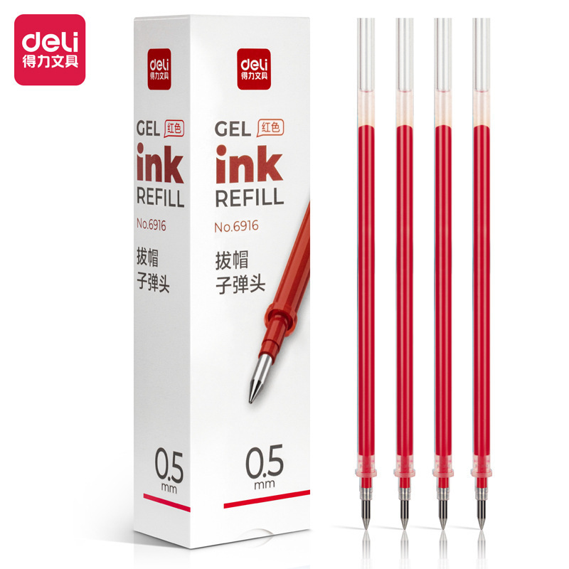デリ 6916 リフィルオフィス 0.5 ミリメートル黒赤青弾丸ペンゲルペンリフィル文具卸売|undefined
