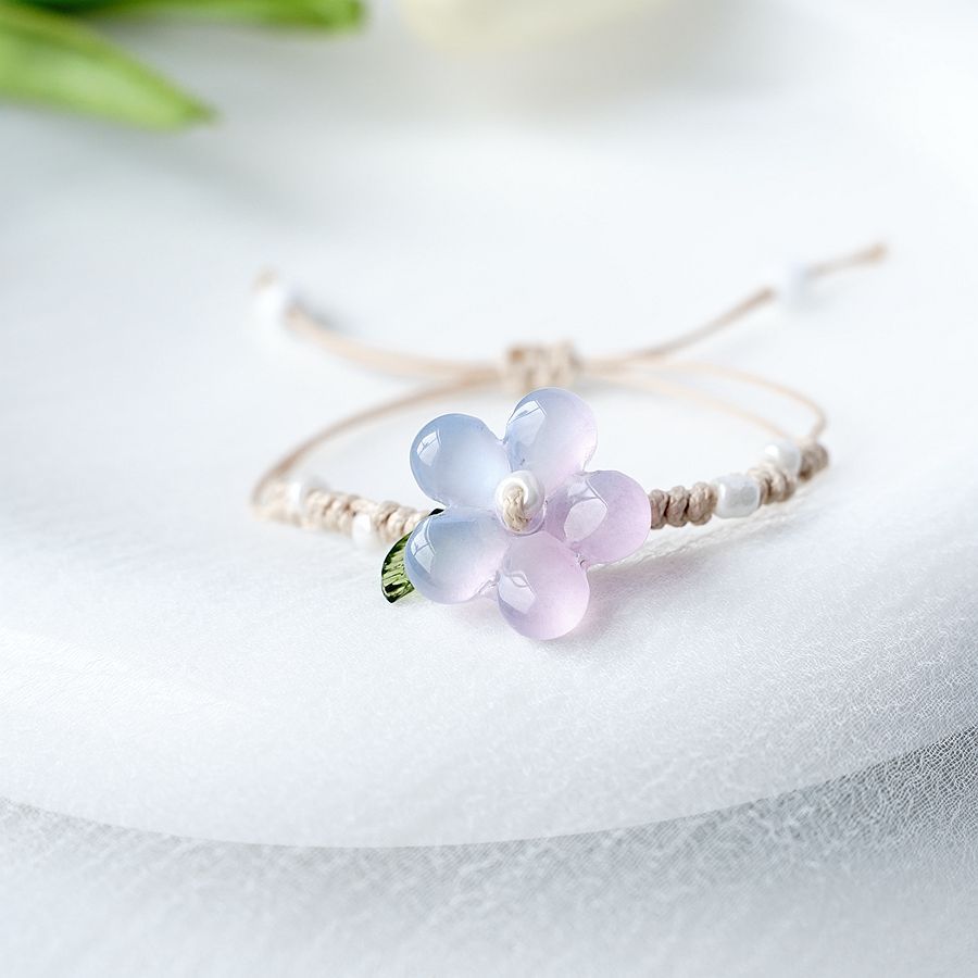 15g Weight Bracelets Classification Daily Occasion natural stone Material Flower Pattern Women'S Gender Flowers Design Simple Style Style Simple Style Flower Natural Stone Flowers Bracelets 9