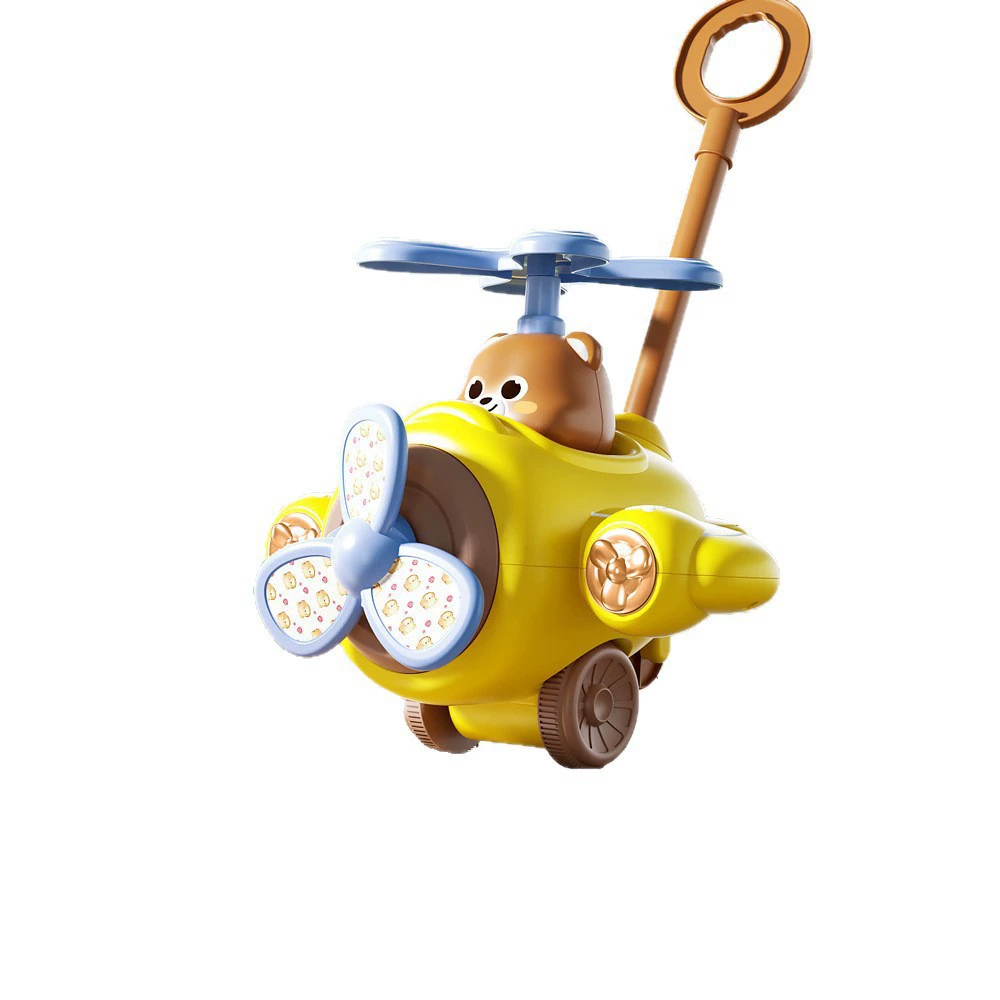 Детская каталка для раннего возраста, самолет, игра толканием пальцем, интерактивная игрушка, новая коллекция, с маленькими медвежатами
