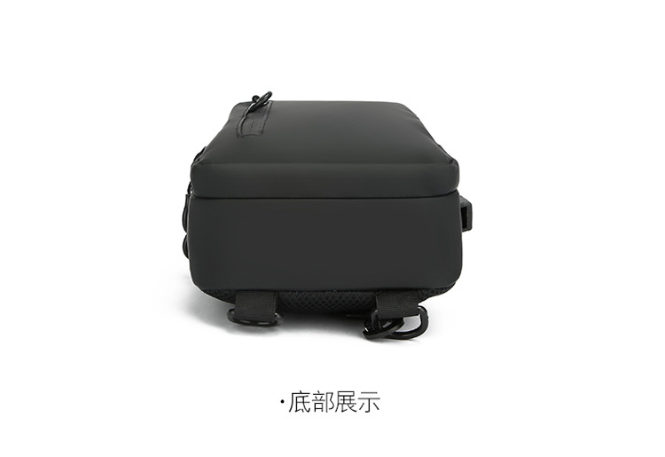 New cross-border men's chest bag, casual large-capacity single-shoulder crossbody bag, water-resistant trendy backpack with LOGO printing undefined