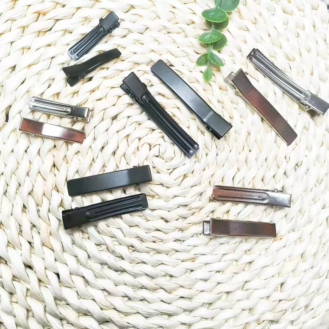 3.5-6cmDIY蝴蝶结发夹烤漆电镀双叉 鸭嘴夹发饰头饰 配件材料批发