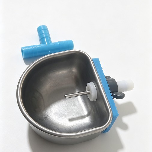 亚马逊新型兔用不锈钢饮水碗家兔饮水器兔子喝水碗兔子自动饮水器