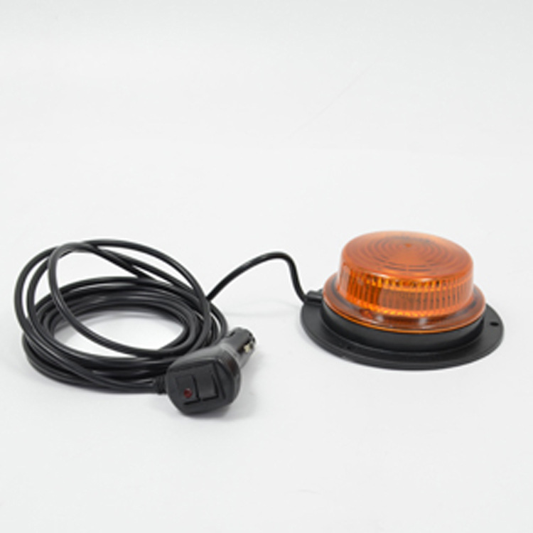 12v 黄色 车载吸顶 旋转式 led警示爆闪灯