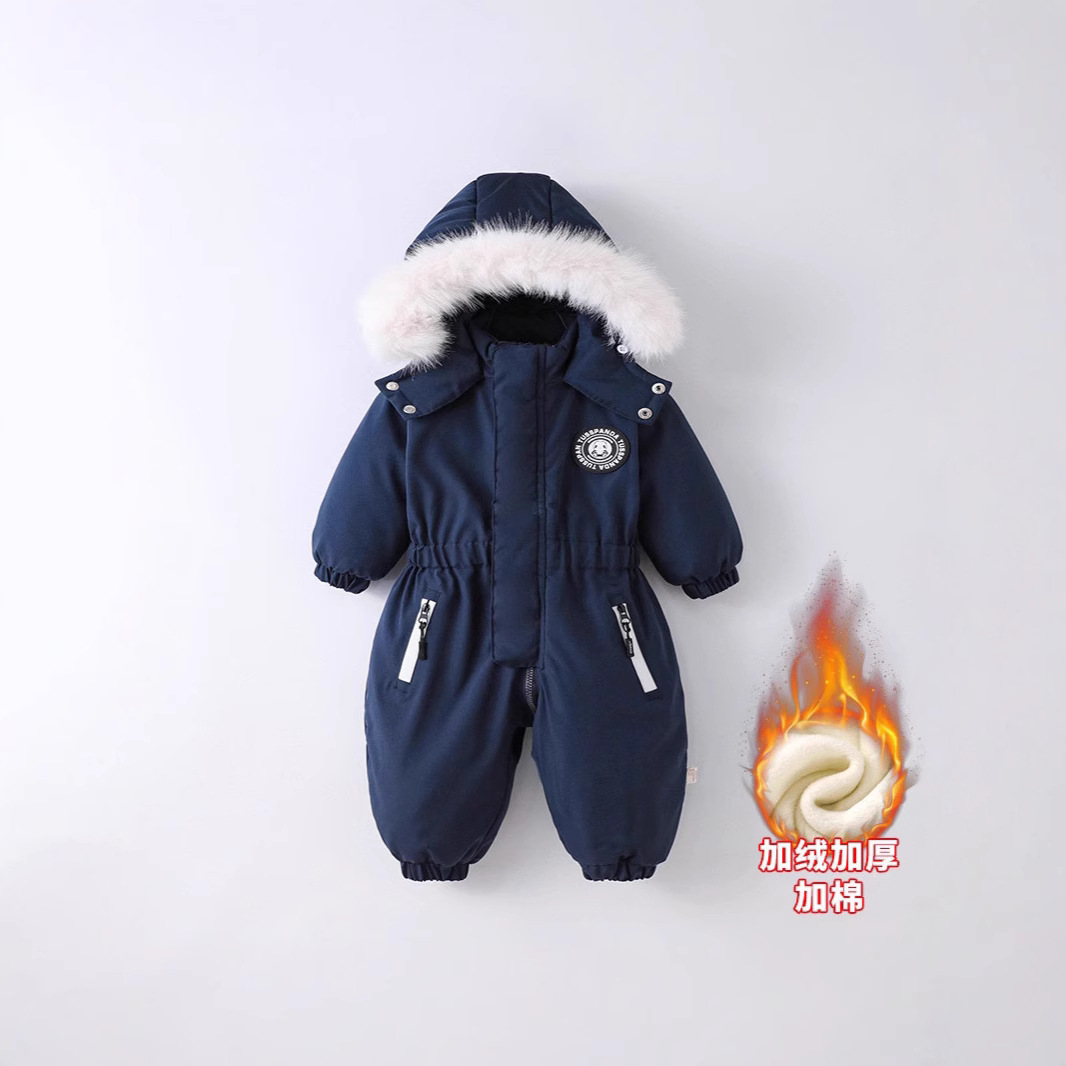 등반 점프 수트 겨울 나가는 어린이 및  스키 세트 남녀 어린이 세트 면화 자켓