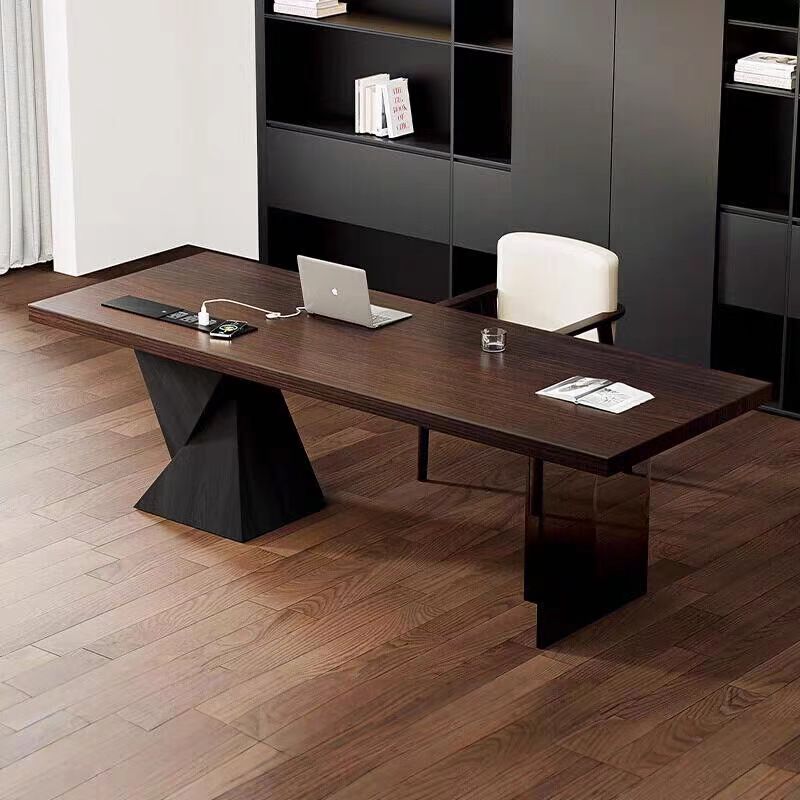 Italian minimalist desk with socket light luxury modern simple home…
