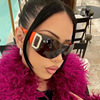 Fashionable sunglasses, brand glasses solar-powered, 2 carat, European style, internet celebrity