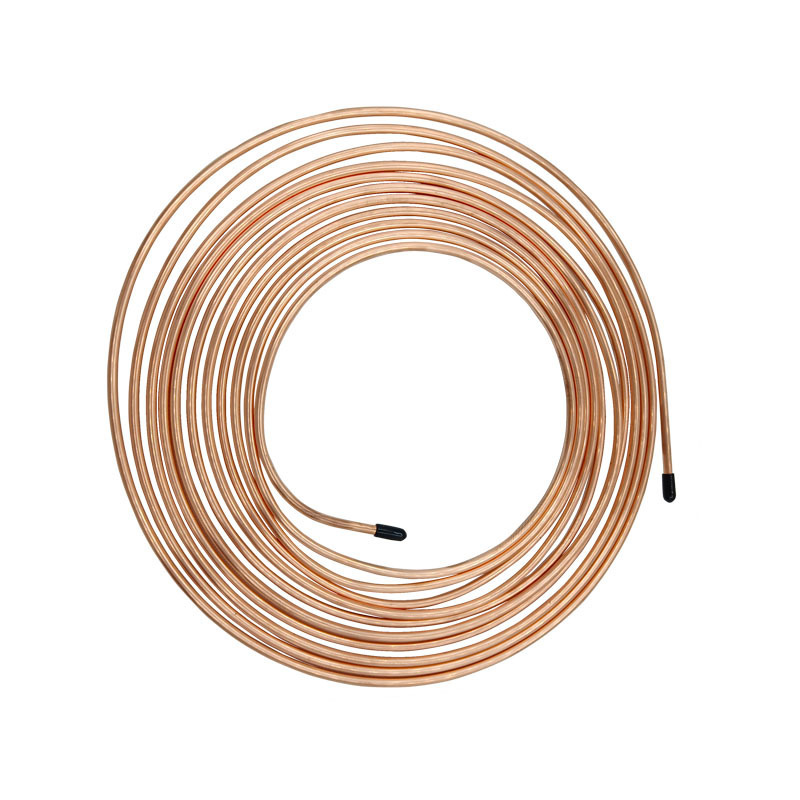 Tubo redondo de 4.76 mm con conector de cobre chapado en oro de grado industrial, línea de freno de 7.62 metros, piezas automotrices resistentes a la corrosión