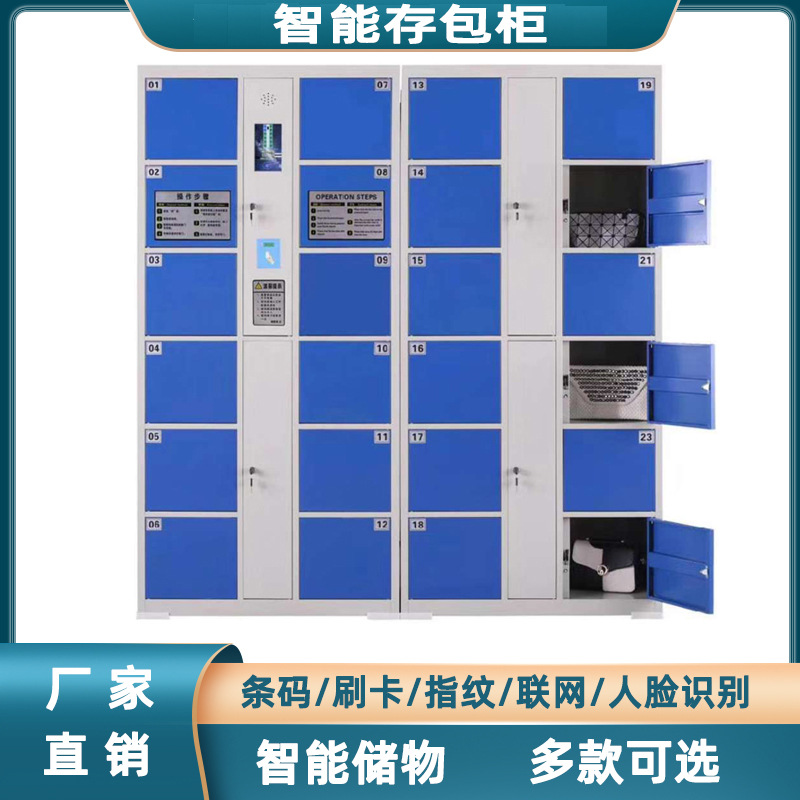 厂家批发商场超市条码指纹存包柜 IC卡联网寄包柜 10门智能寄存柜