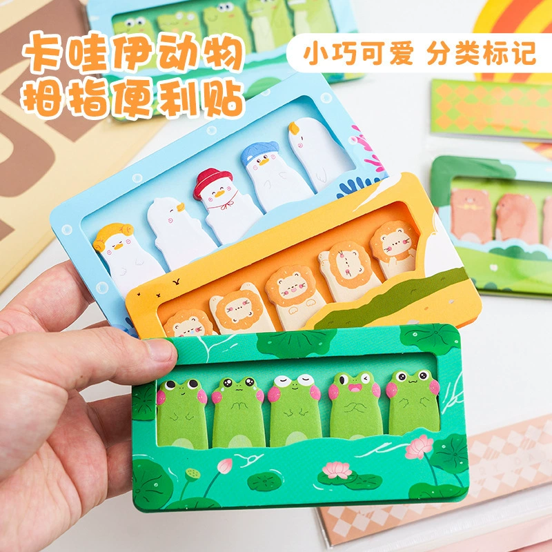Animal Paradise Thumb Sticky Notes Индексные наклейки Симпатичные высококачественные липкие заметки Ins Style Нерегулярной формы Съемный блокнот для заметок.