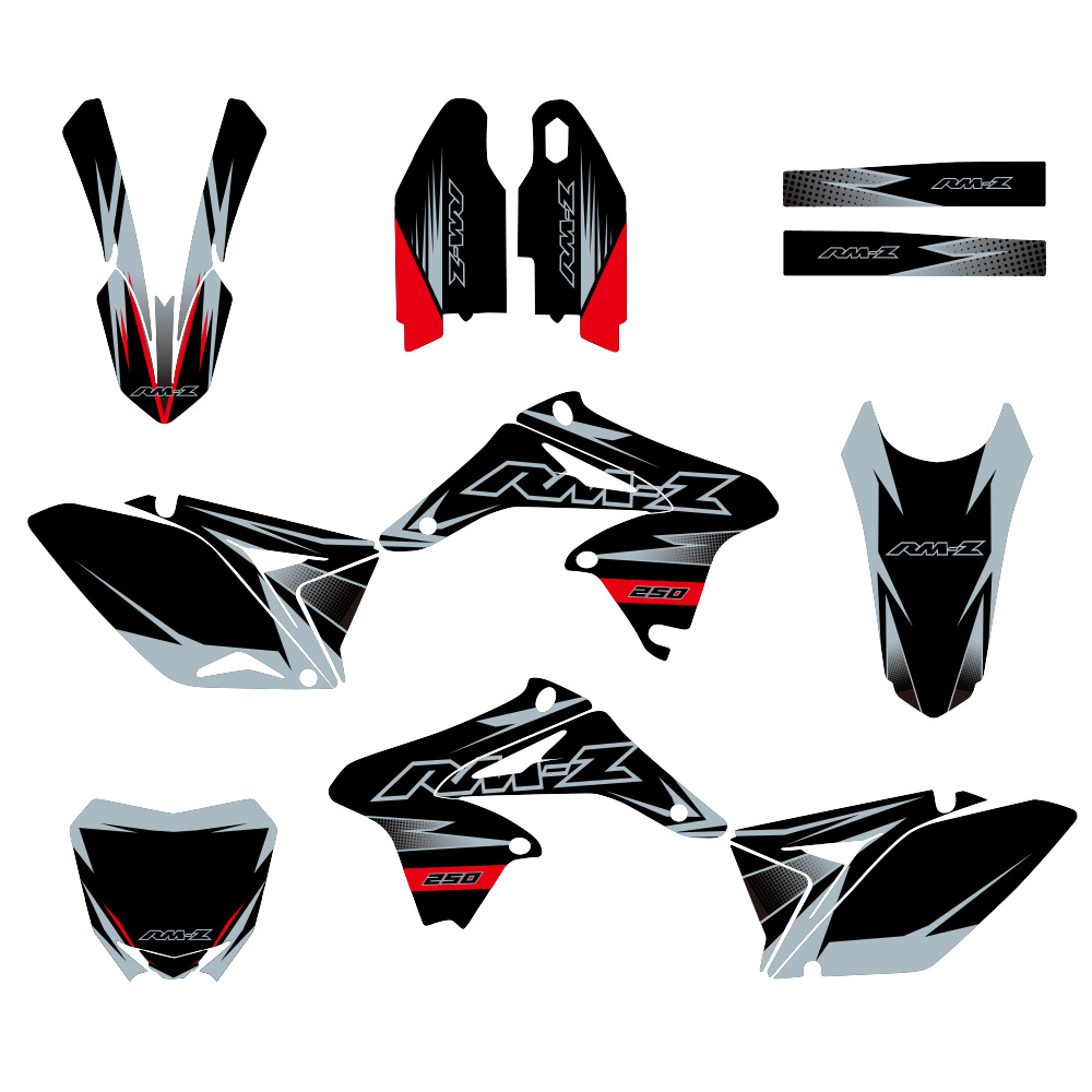 Pegatinas de motocicleta para Suzuki RMZ250 2010 - 2014 SUV conjunto completo de pegatinas de cuerpo