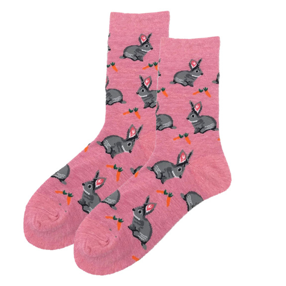 2023 fabricantes de calcetines de moda dibujos animados animal conejo perro gato comida serie frutas hombres y mujeres calcetines de algodón a mitad de la pantorrilla