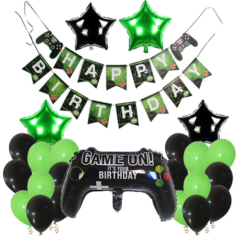 Birthday Letter Star Game Console Aluminum Film Party Flag Balloon display picture 1