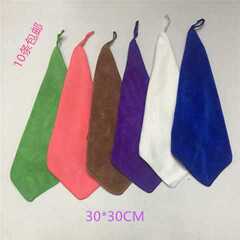 WI25熱賣溫家樂超細纖維磨絨加厚純色方巾小毛巾吸水廚房擦車巾清