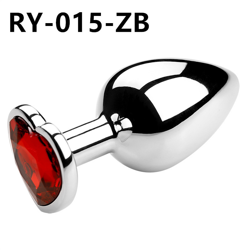 Corazón de metal plug anal back patio para usar artículos sexuales dilatadores coquetear al por mayor SM artículos sexuales para adultos