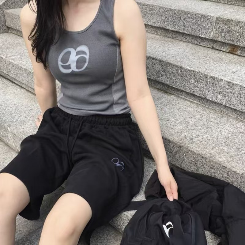 26新款现/as*n印花超薄款短款修身显瘦短袖长袖T恤女生夏季背心