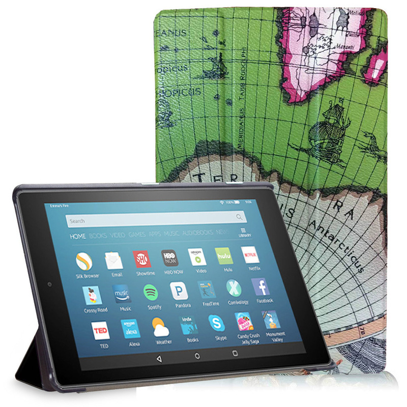 in stock for Amazon Kindle Fire HD8 5th Generation 2015 Tablet Protective Leather Case Bracket Case