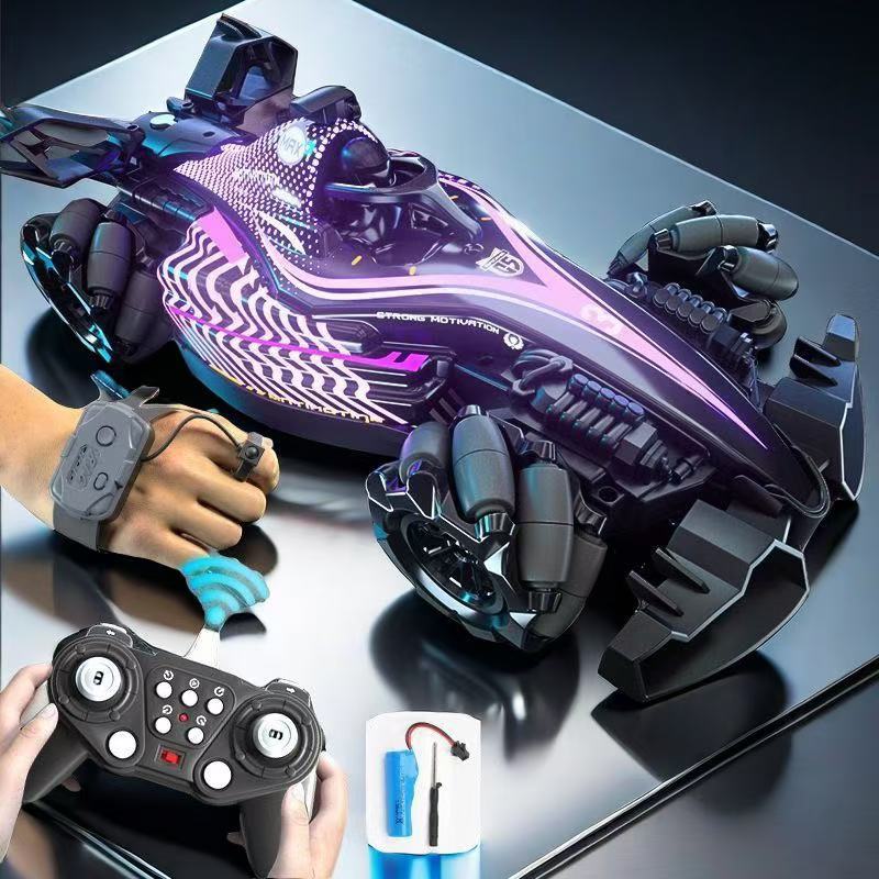 Big spray, purple racing car