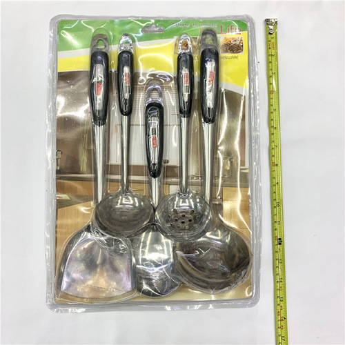 410 stainless steel spoon, shovel, spoon, colander, spatula, five-piece tableware set, spatula and spoon set, household kitchen utensils