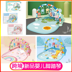 国境を越えた新商品の赤ちゃんのフィットネスの棚の音楽の足は琴のおもちゃの0-36ヶ月のピンクの赤ちゃんの音楽のピアノのゲームパッドを踏みます。