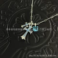Square Sugar - Silver with Light Blue Diamonds