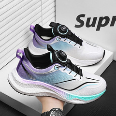 跨境大碼韓版時尚赤兔旋轉扣跑鞋夏季新款休閒運動男女鞋潮流男鞋