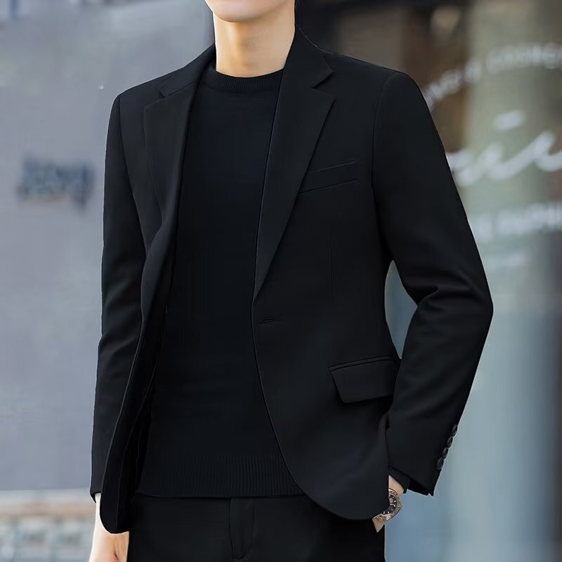 Men's Suit Jacket Autumn New Slim-fit plus size Business Men's Top Trendy All-match Non-iron Casual Suit