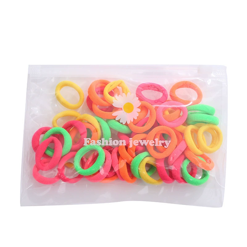 Colorful Children's Elastic Hair Ropes - Soft Towel Material, Perfect for Fun Hairstyles and Play!