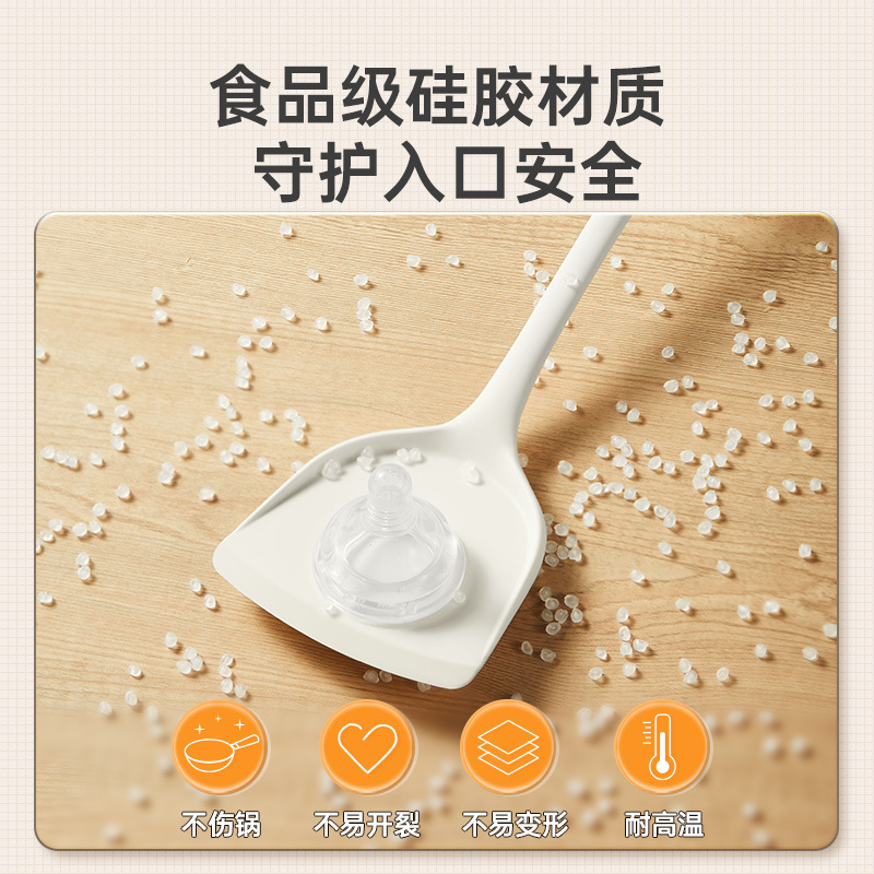 炊大皇簡白硅膠鏟食品級硅膠鏟子不粘鍋鏟子輕便炒菜鏟耐高溫