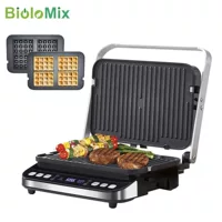 Контактный гриль (BioloMix) 2000Вт, двойные панели, варианты WAFFLE и гриль