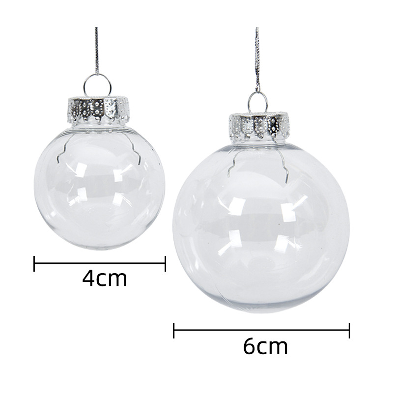 Decorações para árvores de Natal Bola de Natal transparente oca Bola de Natal pendurada Decoração de janela Enfeites de teto_voghion.com