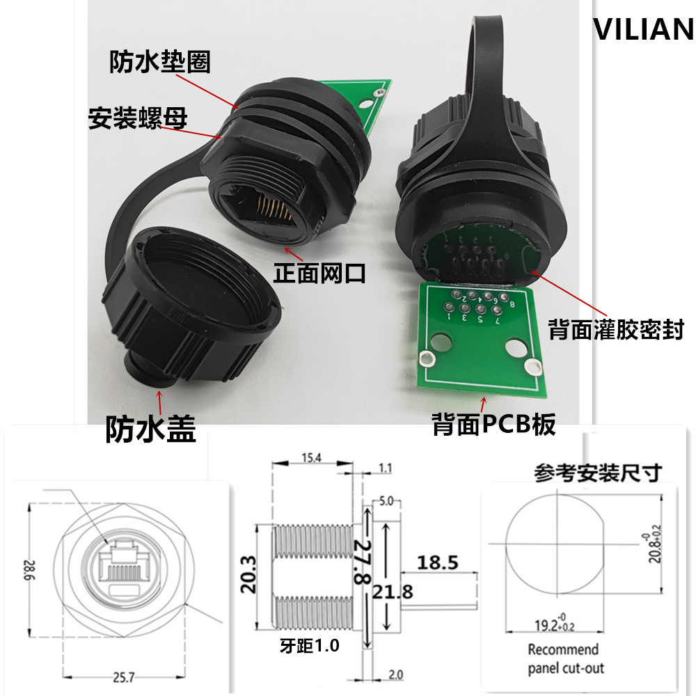 ʾ̫ͷRJ45ˮͷེ߹ҵ