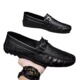 Dou Dou Men's Shoes Summer British Style Black Men's Casual Leather Shoes Lazy Kicking Soft Sole Driving Lefu Chao Shoes