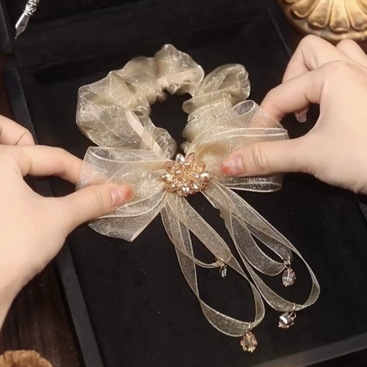 П tether Hair rope with bow, аксессуар для волос с кисточками, хвостик, стиль высокого качества, коллекция 2022