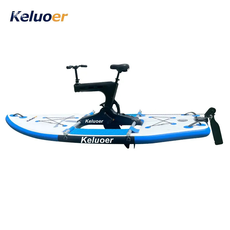 1 Bicicleta acuática portátil Barco de pedales acuático al aire libre Barco de ocio turístico de un solo pedal Kayak