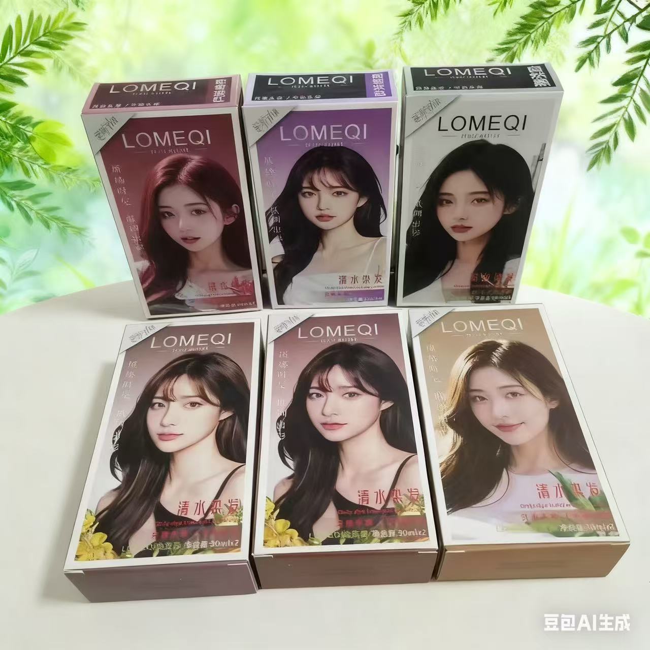 染发剂黑色彩色染发工具 白发女士男士两元店